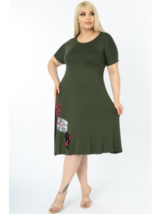 Viskoosist kleit ümara kraega Viskoosist kleit ümara kraega