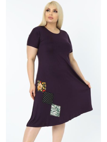 Tamsiai violetinė suknelė