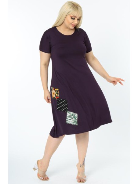 Tamsiai violetinė suknelė