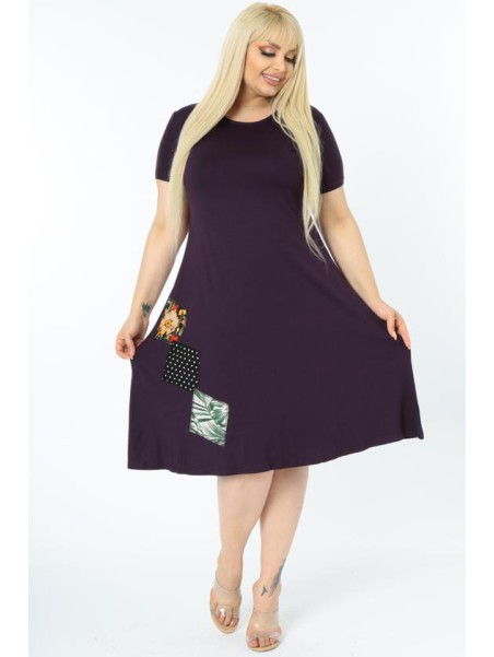 Tamsiai violetinė suknelė