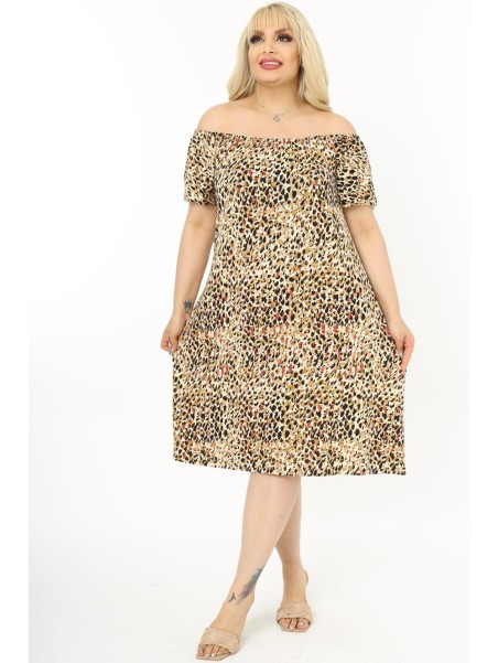 Raštuota moterų suknelė laisvalaikiui