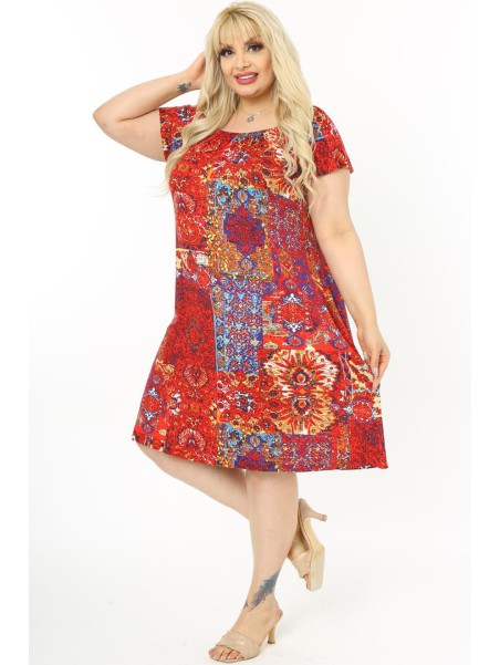 Mustriline punane kleit