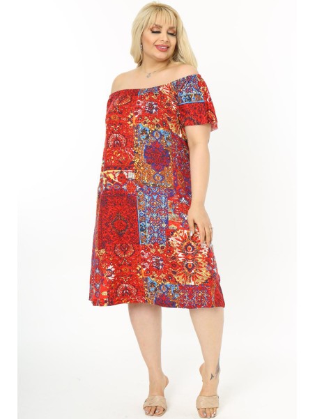 Mustriline punane kleit