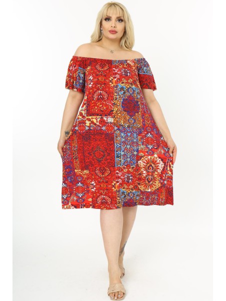 Mustriline punane kleit