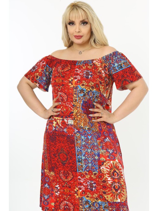 Rakstaina sarkana kleita Rakstaina sarkana kleita