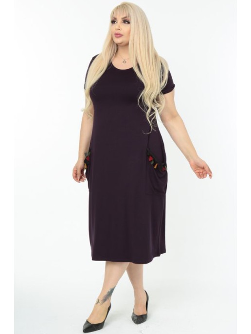 Tumelilla taskutega kleit Tumelilla taskutega kleit