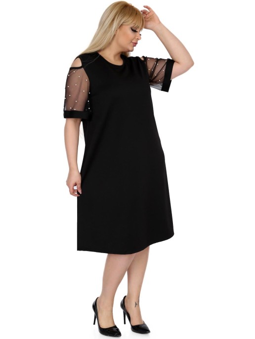 Must tüllvarrukatega kleit Must tüllvarrukatega kleit