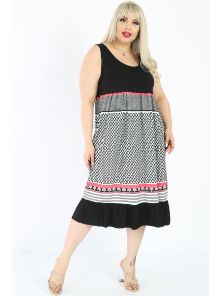 Платье без рукавов с узором