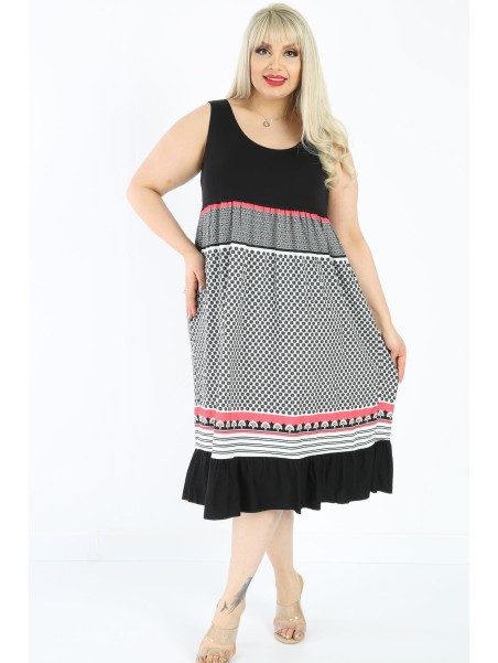 Платье без рукавов с узором