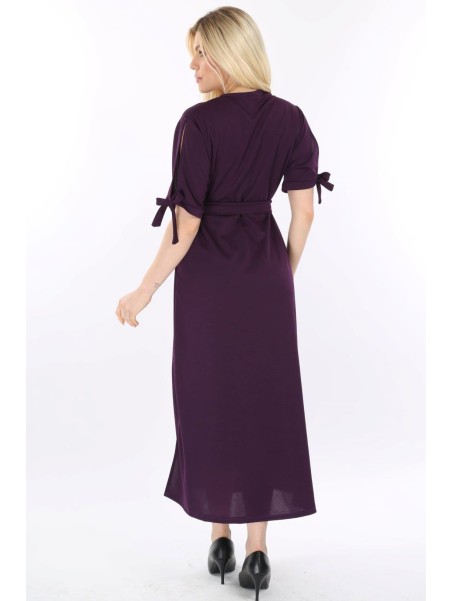 Gara tumši violeta kleita ar lenciņu