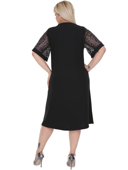 Черное платье с необычными рукавами Черное платье с необычными рукавами