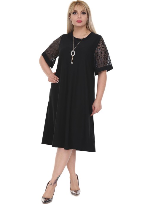 Juoda suknelė puošniomis rankovėmis Juoda suknelė puošniomis rankovėmis