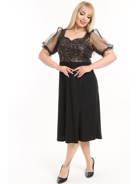 Kaunis puhvis tüllvarrukatega kleit