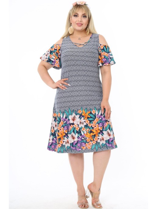 Krāsaina vasaras kleita ar šķēlumiem Krāsaina vasaras kleita ar šķēlumiem