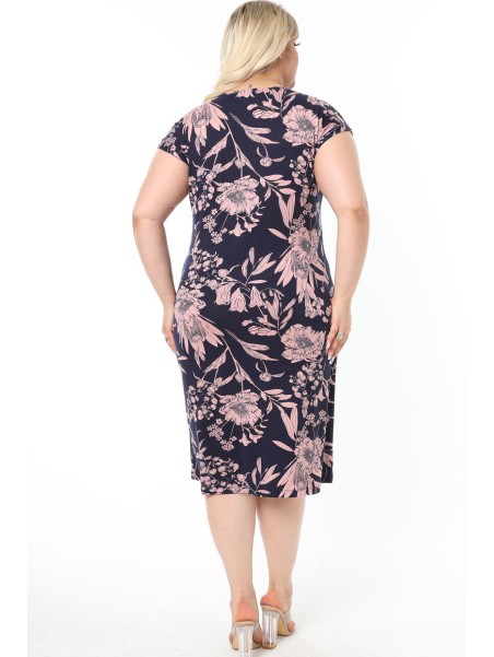 Lihtne lühikeste varrukatega naiste kleit