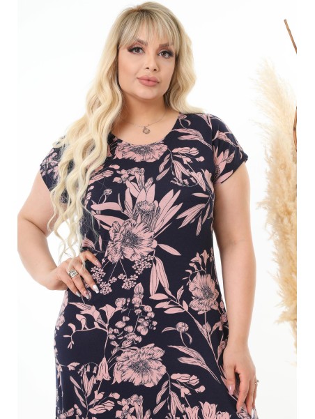 Lihtne lühikeste varrukatega naiste kleit