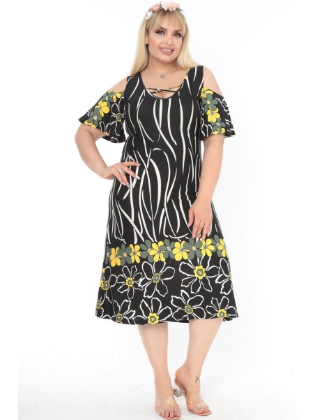 Платье из вискозы с узором