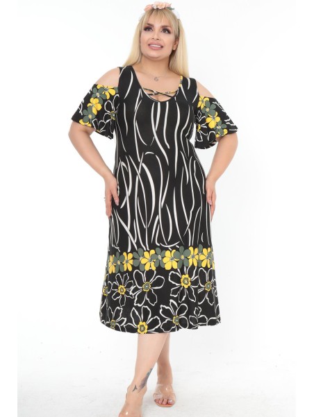 Rakstaina viskozes kleita