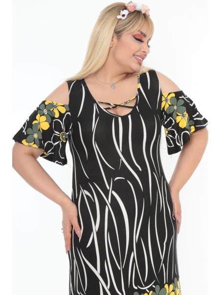 Платье из вискозы с узором