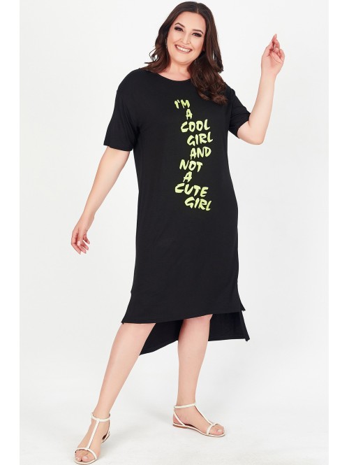 Must kleit kirjadega Must kleit kirjadega