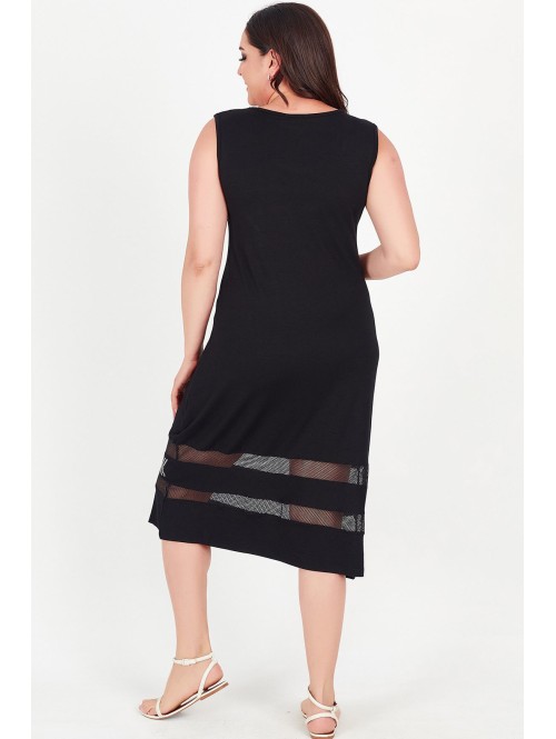 Madinga juoda suknelė ant petnešų Madinga juoda suknelė ant petnešų