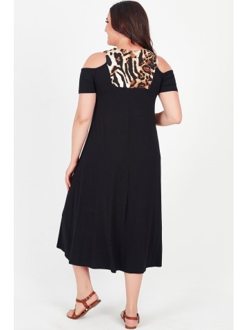 Must lõhikutega kleit 2