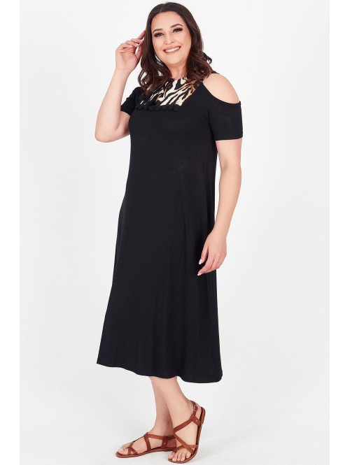 Черное платье с разрезами Черное платье с разрезами