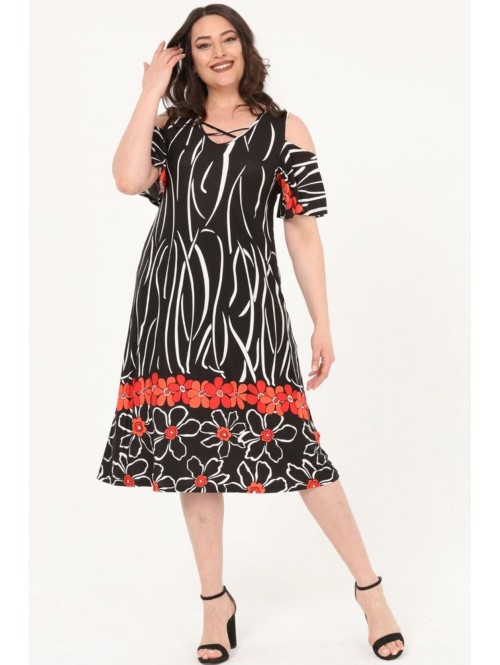 Elegantne mustritega kleit Elegantne mustritega kleit