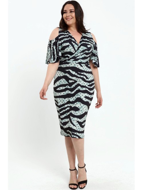 Puošni mėtų spalvos suknelė Puošni mėtų spalvos suknelė