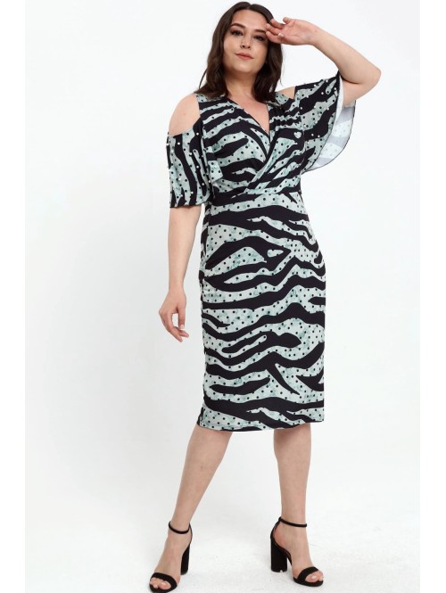 Puošni mėtų spalvos suknelė Puošni mėtų spalvos suknelė