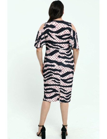 Heleroosa helmestega kleit