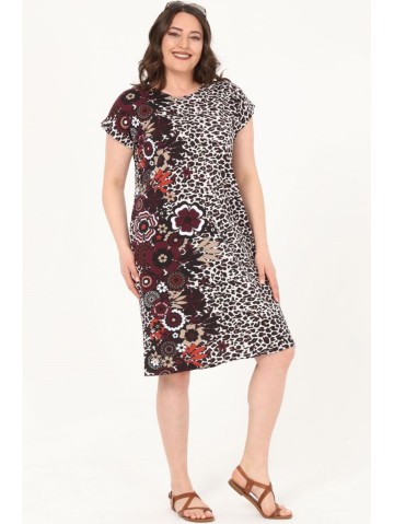 Kokvilnas kleita ar dzīvnieku kažokādu rakstiem 2