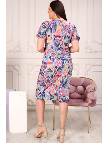 Daudzkrāsaina sieviešu ikdienas kleita 2