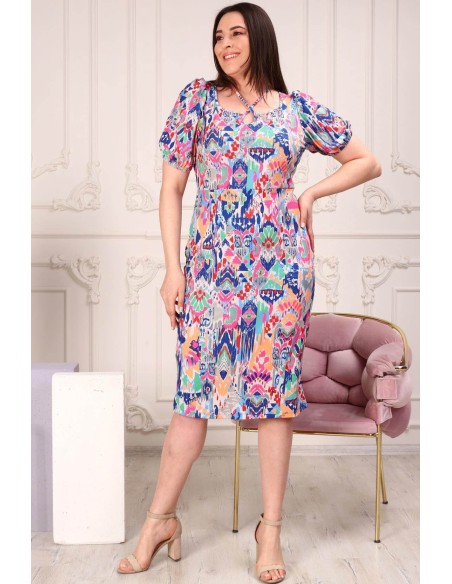 Разноцветное женское повседневное платье