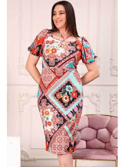 Платье с короткими рукавами разных... Платье с короткими рукавами разных...