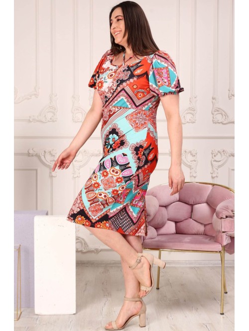 Kleita ar īsām piedurknēm dažādās krāsās Kleita ar īsām piedurknēm dažādās krāsās