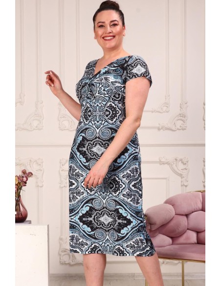 Modes rakstaina kleita ar mezglu