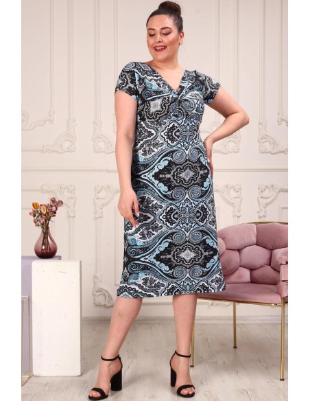 Moekas mustriline sõlmega kleit