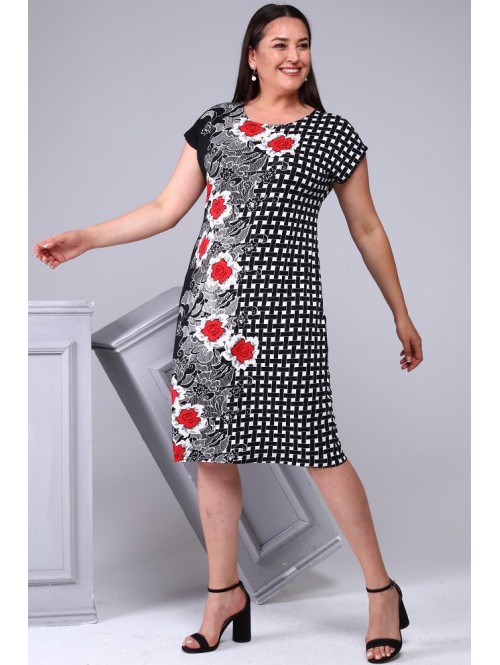 Trīs krāsu sieviešu brīvā laika kleita Trīs krāsu sieviešu brīvā laika kleita