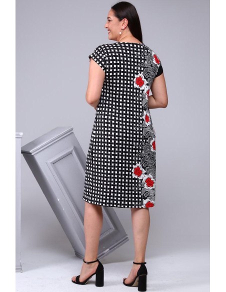 Kolmevärviline naiste vabaaja kleit