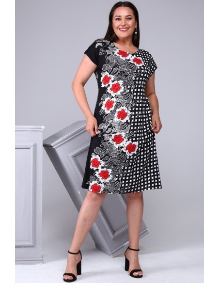 Kolmevärviline naiste vabaaja kleit