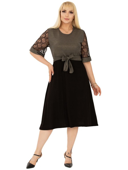 Платье с кружевными рукавами Платье с кружевными рукавами