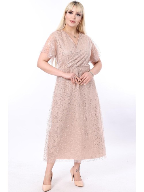 Gara bēša kleita ar svariem Gara bēša kleita ar svariem