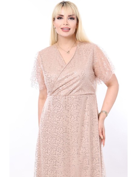 Gara bēša kleita ar svariem