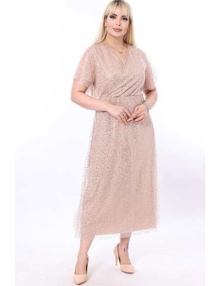 Gara bēša kleita ar svariem