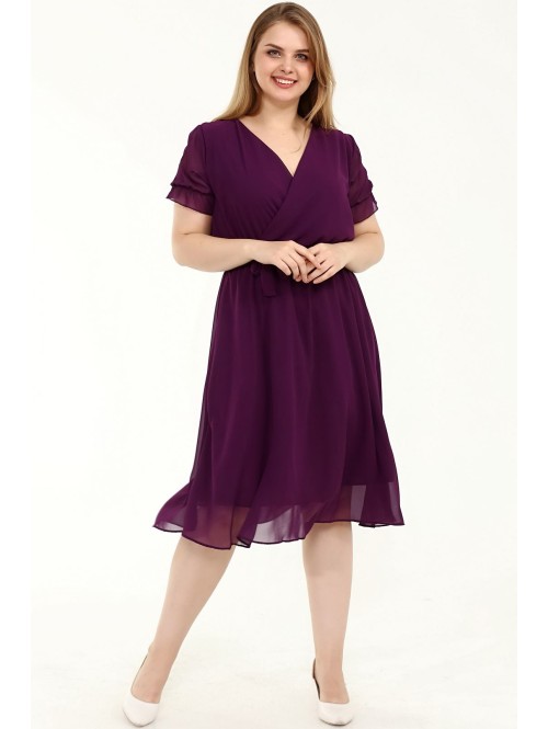 Ilus lilla lühikeste varrukatega kleit Ilus lilla lühikeste varrukatega kleit