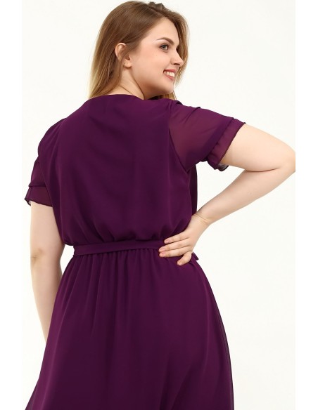 Skaista violeta kleita ar īsām piedurknēm