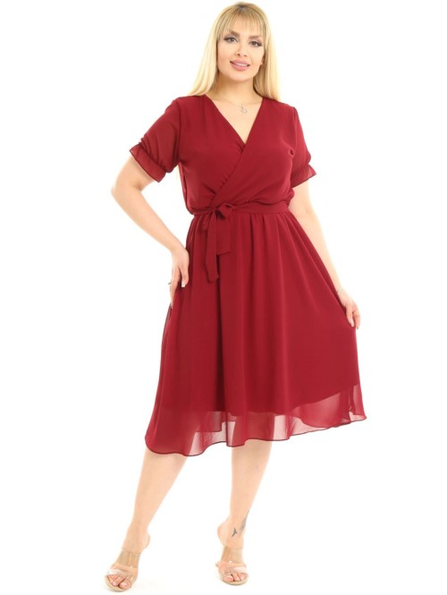 Burgundia lühikeste varrukatega kleit Burgundia lühikeste varrukatega kleit