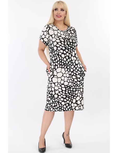 Vienkārša melnbalta kleita