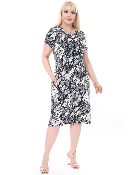 Платье с принтом змеиной кожи